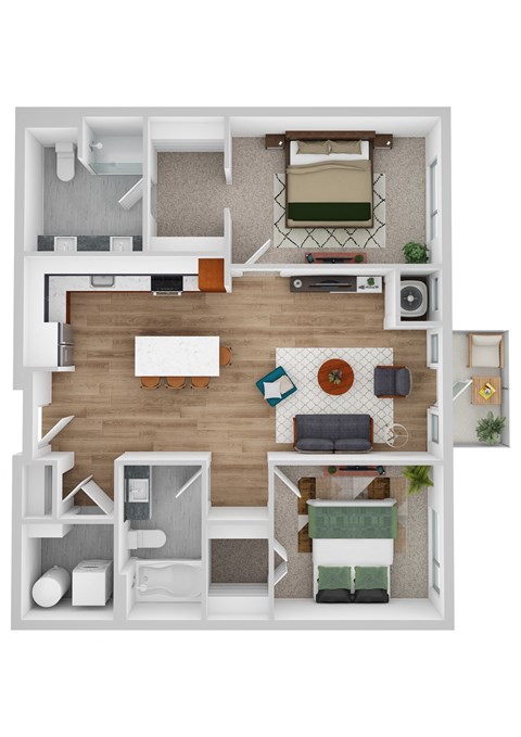 Hinkley A floor plan image at Park 205, Park Ridge, Illinois